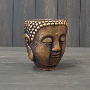 Gold Buddha Head Pot (13cm) detail page